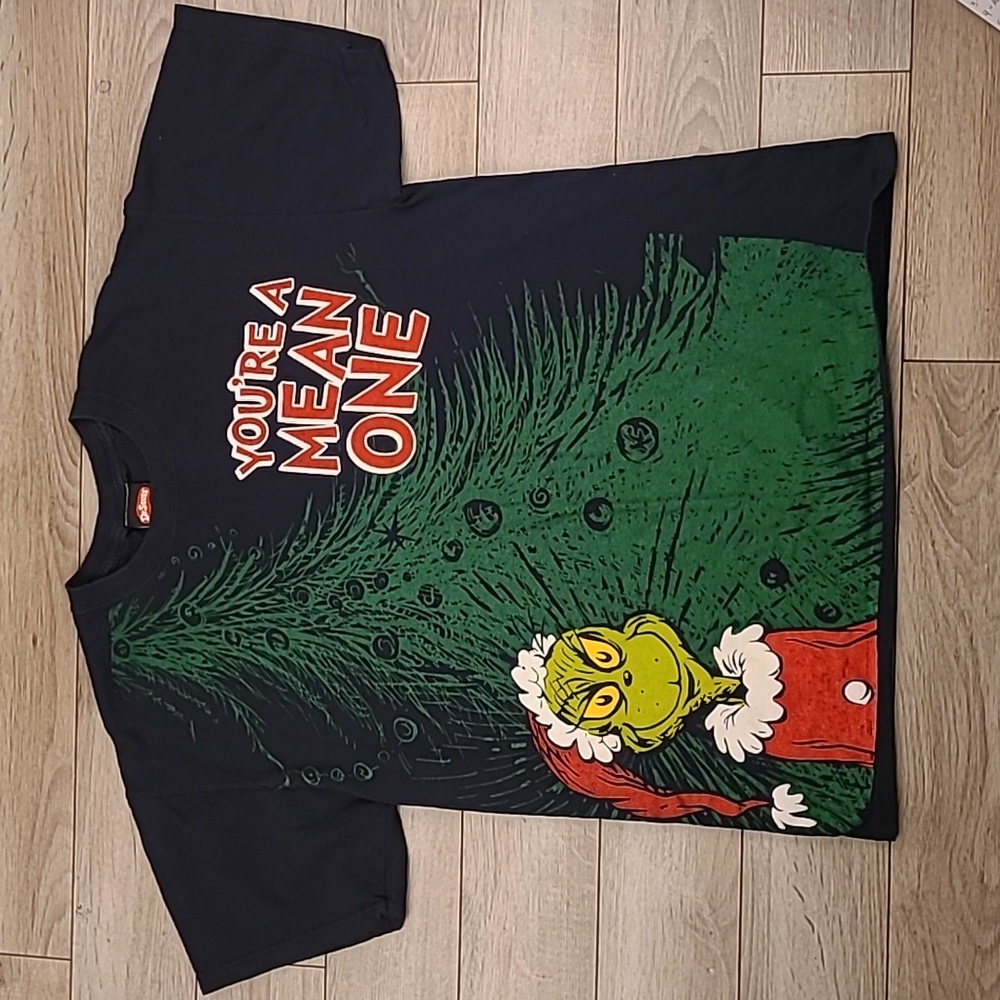 THE GRINCH Dr Seuss Youre‎ A Mean One Christmas Cotton T Shirt Sz L VTG 2001 Y2K
